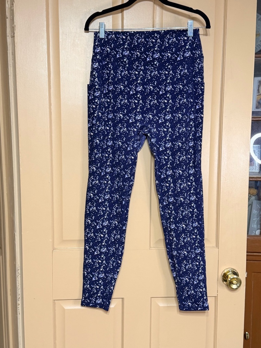 BuffBunny Navy and White Speckled High-Rise Leggings